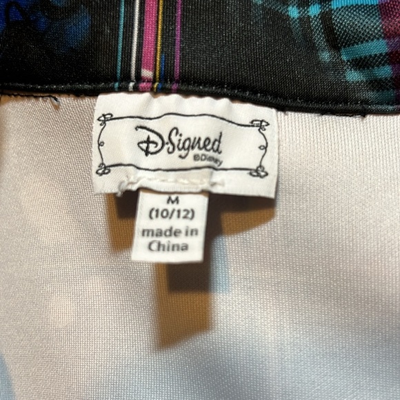 D Signed Disney Girls Moto Jacket Sz M 10/12 Descendants 2 Graffiti Zip Black - Picture 2 of 14